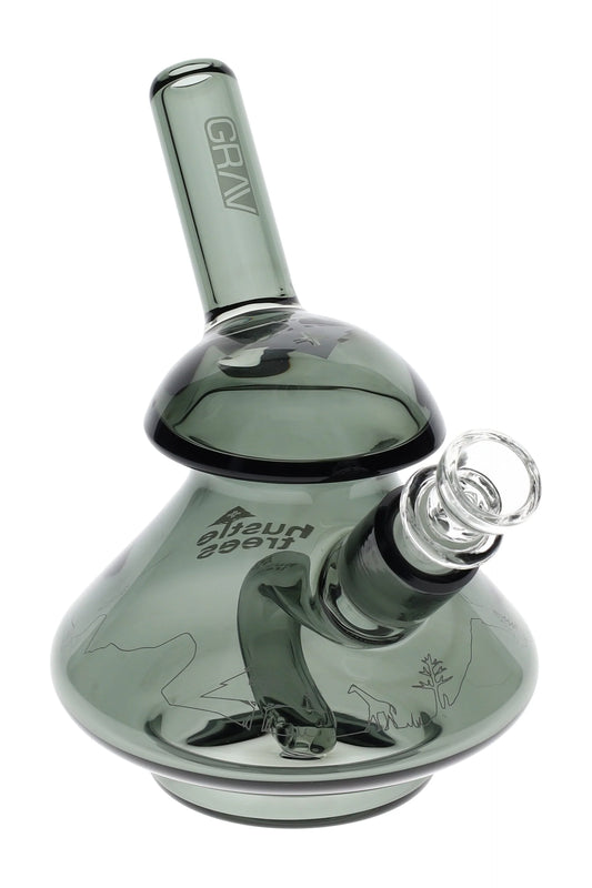 GRAV X LRG | HUSTLE TREES WOBBLE BUBBLER IN SMOKE