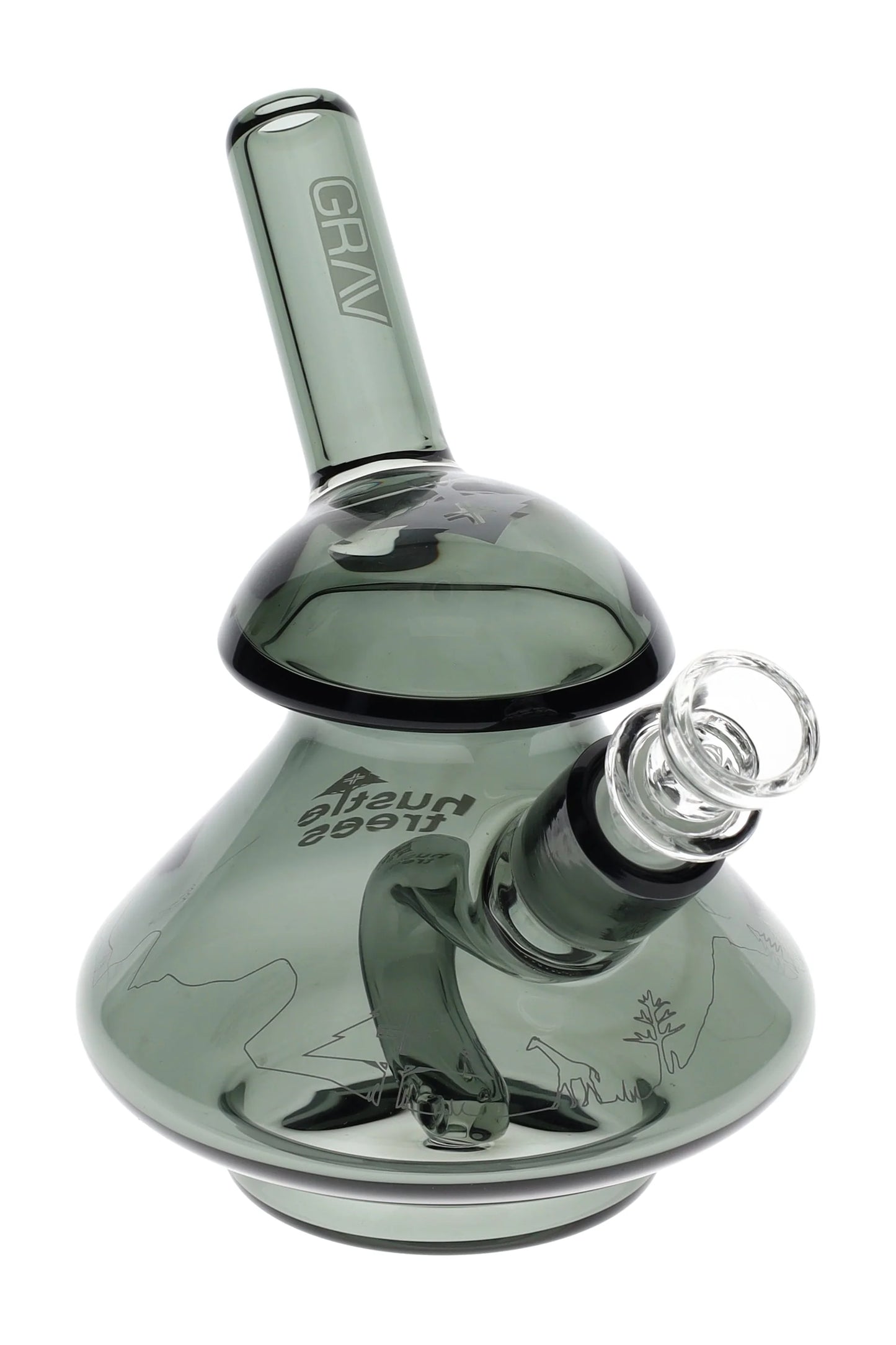 GRAV X LRG | HUSTLE TREES WOBBLE BUBBLER IN SMOKE