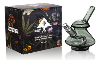 GRAV X LRG | HUSTLE TREES WOBBLE BUBBLER IN SMOKE