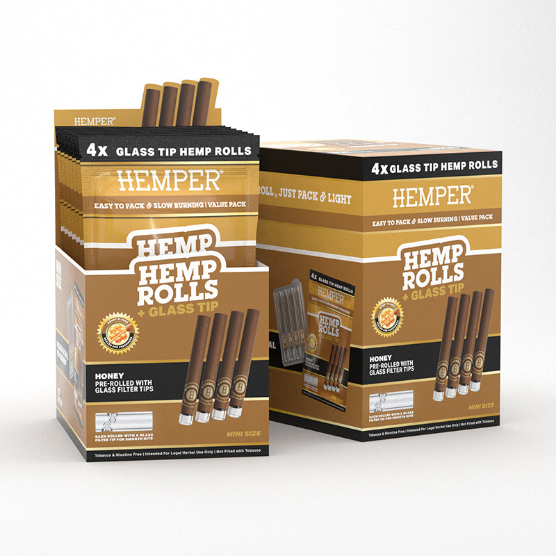 HEMPER | HEMP ROLLS + GLASS TIPS